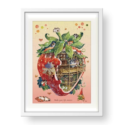 拼圖(70片) - 繽紛草莓屋2