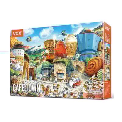 拼圖(1000片) - 午後咖啡小鎮1
