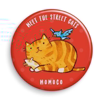 小胸章 - 遇見街貓 / 桃子 - 44mm1