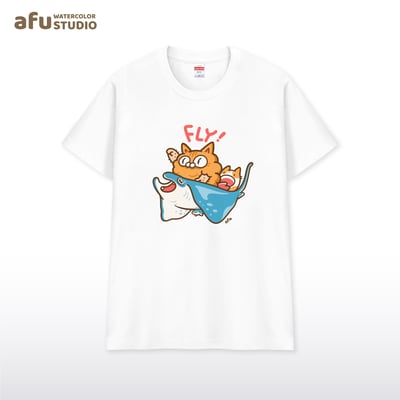 插畫Tee - 飛天魟3
