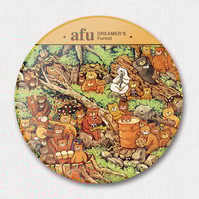 陶瓷吸水杯墊 - 小熊森林1