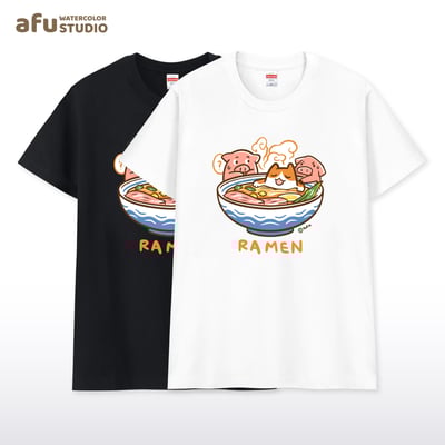 插畫Tee - 拉麵溫泉1