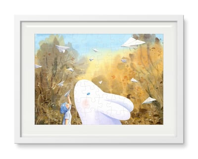 拼圖(70片) - 大白兔-秋思之語2