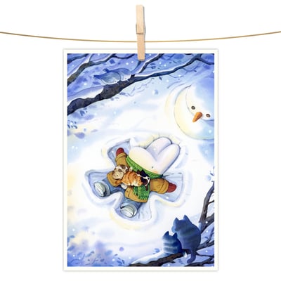 明信片 - 雪天使1