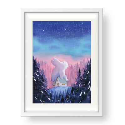 拼圖(70片) - 大白兔-永恆思念2