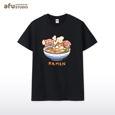 插畫Tee - 拉麵溫泉2