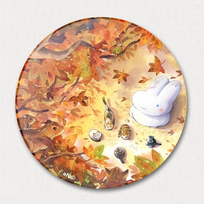 陶瓷吸水杯墊 - 樹梢上的聚會1