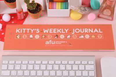 貓咪生活週記本 - 典雅粉4