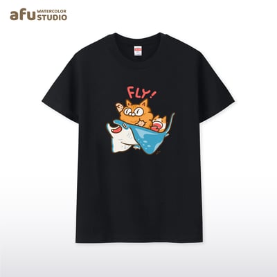 插畫Tee - 飛天魟2