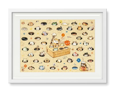 拼圖(300片) - 貓星人敲敲日常2