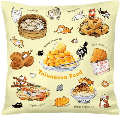 暖心抱枕 - 台灣小吃(雙面)1