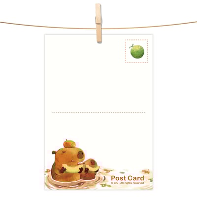 明信片 - 水豚泡湯日2