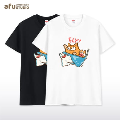 插畫Tee - 飛天魟1