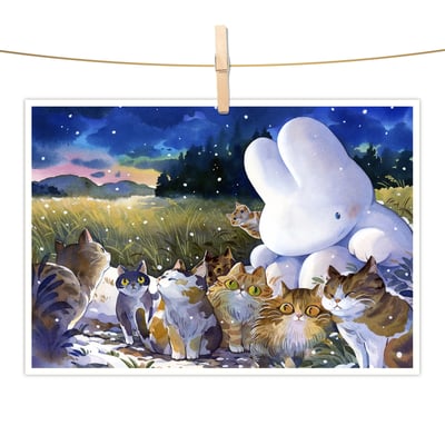 明信片 - 貓聚會1