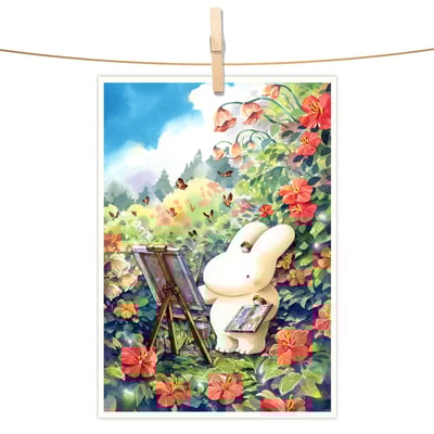 明信片 - 花間畫筆1