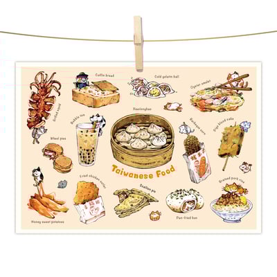 明信片 - 貓咪美食家-小籠包1