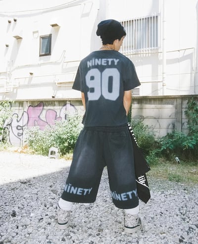 9090 NINETY Faded Layered Shorts3