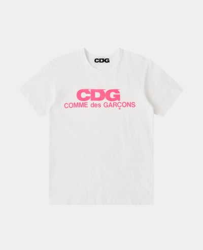 CDG Pink Logo T-Shirt1