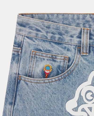 ICECREAM Running Dog Triple Scoop Wide Denim Jeans5