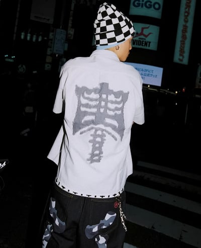 9090 Bone Stripe S/S Shirt4