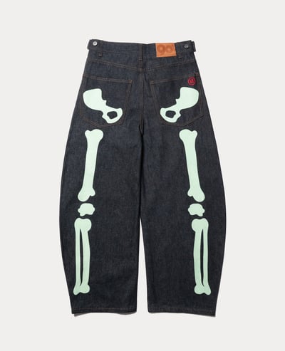 9090 Bone Hand Denim pants (Glow in the Dark)1