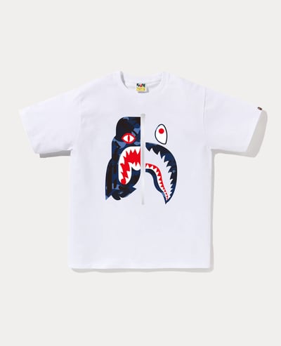 A Bathing Ape Color Camo Tiger Shark Tee1