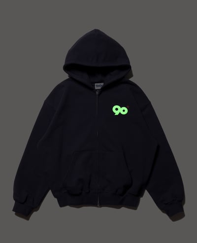 9090 90 Logo Glow Puff Logo Hoodie3