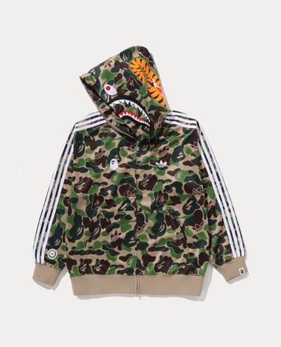 A Bathing Ape X Adidas Relaxed Fit Track Camo Shark Full Zip Hoodie2