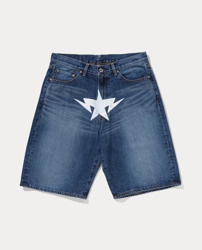 A Bathing Ape Twin Sta Relaxed Fit Denim Shorts1