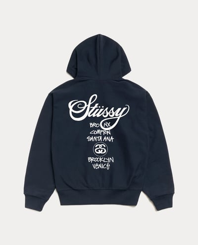 Stüssy World Tour Zip Hoodie1