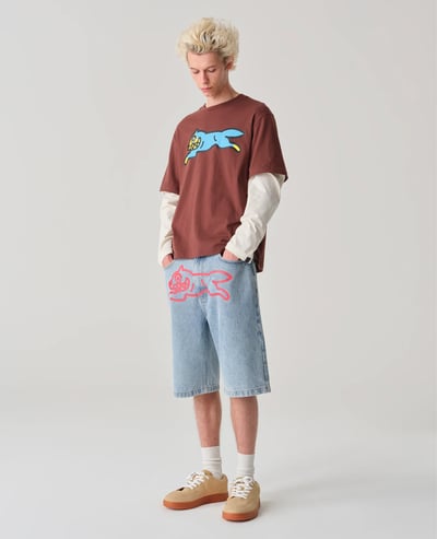 ICECREAM Running Dog Denim Shorts3