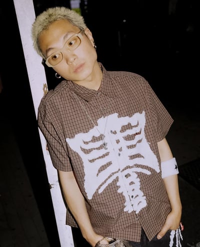 9090 Bone Stripe S/S Shirt4