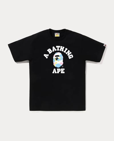A Bathing Ape New Multi Camo College Tee1