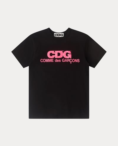 CDG Pink Logo T-Shirt1