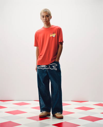ICECREAM Running Dog Triple Scoop Wide Denim Jeans3