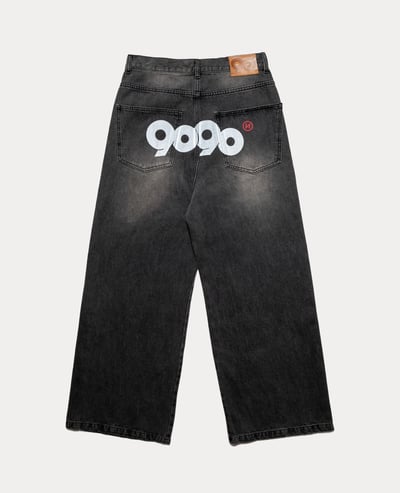 9090 OG Logo Painted Denim Pants1