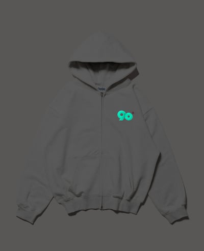 9090 90 Logo Glow Puff Logo Hoodie3