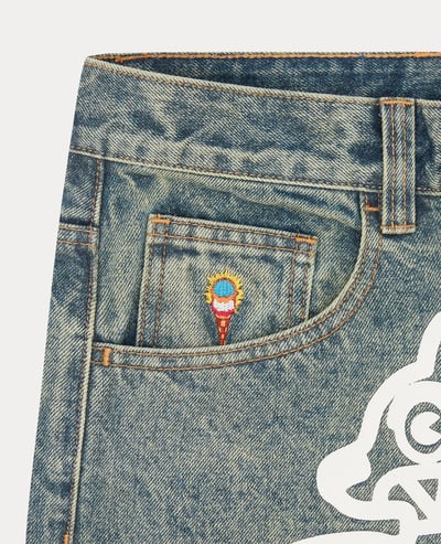 ICECREAM Running Dog Triple Scoop Wide Denim Jeans5