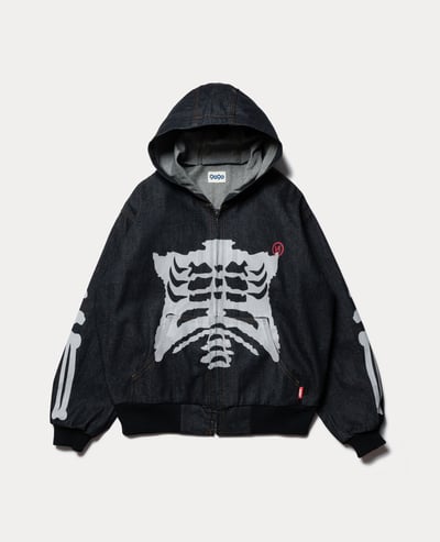 9090 Bone Rigid Denim Zip Hoodie1