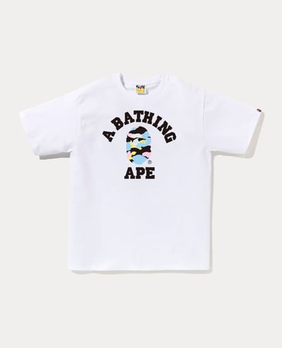 A Bathing Ape New Multi Camo College Tee1