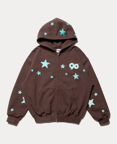 9090 90 Glow Star Allover Hoodie1