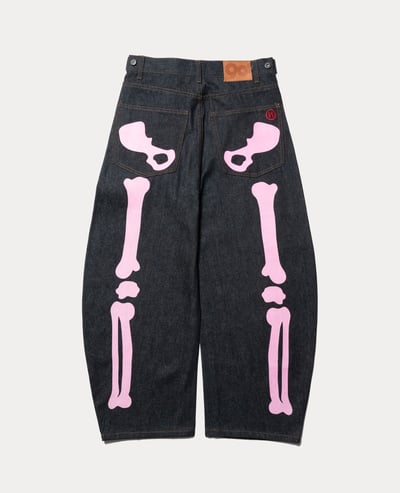 9090 Bone Hand Denim pants (Glow in the Dark) - REACTION.crew