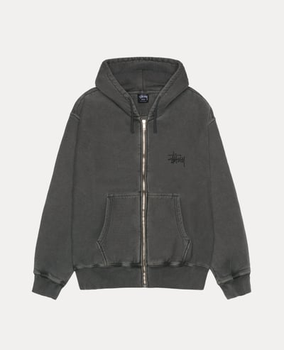 Stüssy Basic Zip Hoodie Pigment Dyed1