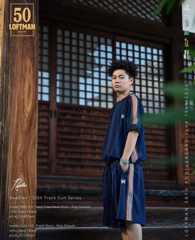 Loftman 50th x Needles S/S Track Crew Neck Shirt - Poly Smooth5