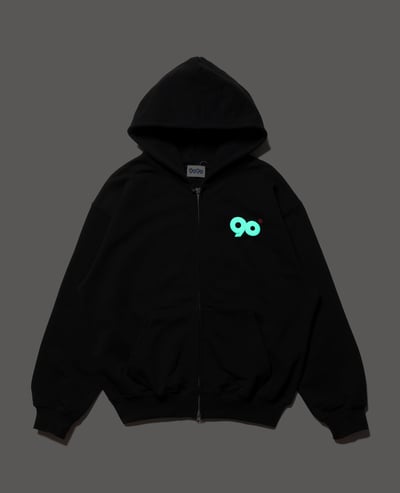 9090 90 Logo Glow Puff Logo Hoodie3