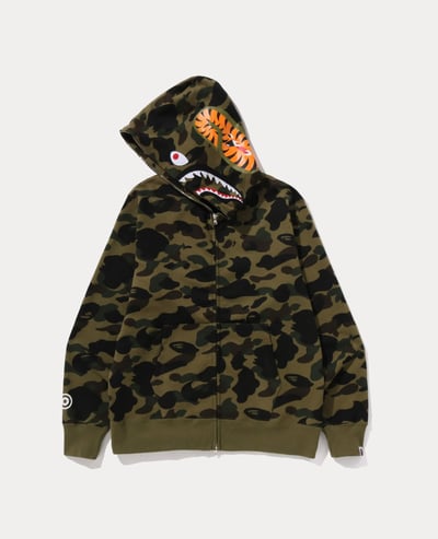 A Bathing Ape 1ST Camo Shark Full Zip Hoodie2