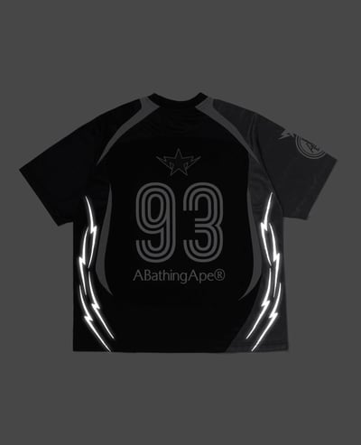 A Bathing Ape Apa Frame Pattern Multi Logo Relaxed Fit Football Jersey4
