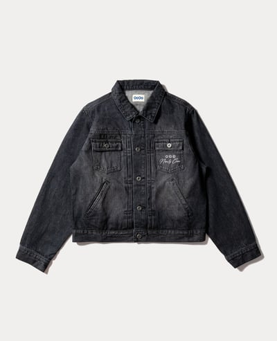 9090 Bullet Logo Denim Short Jacket1