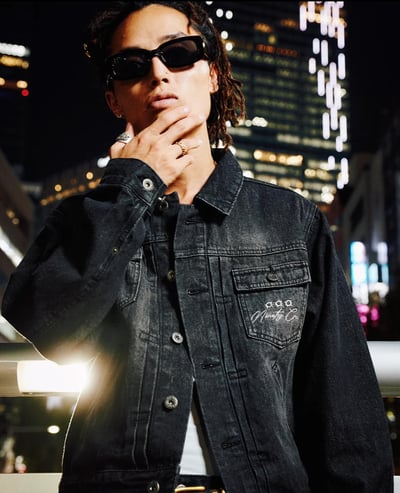 9090 Bullet Logo Denim Short Jacket3