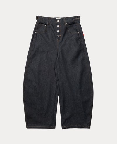 9090 King Logo Slub Denim Buggy Pants2